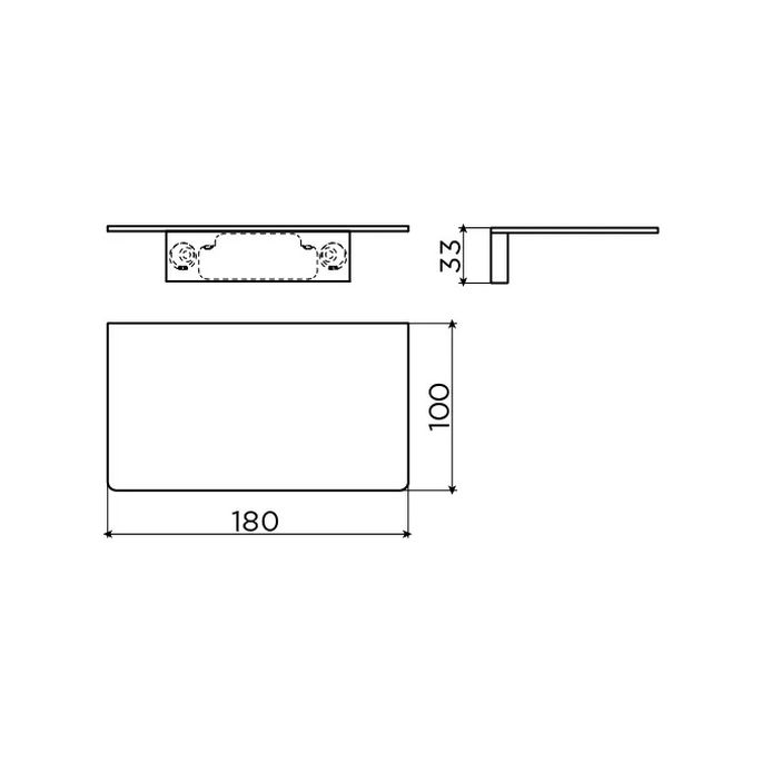 Clou Sjokker SJ092603941 planchet 180mm RVS geborsteld