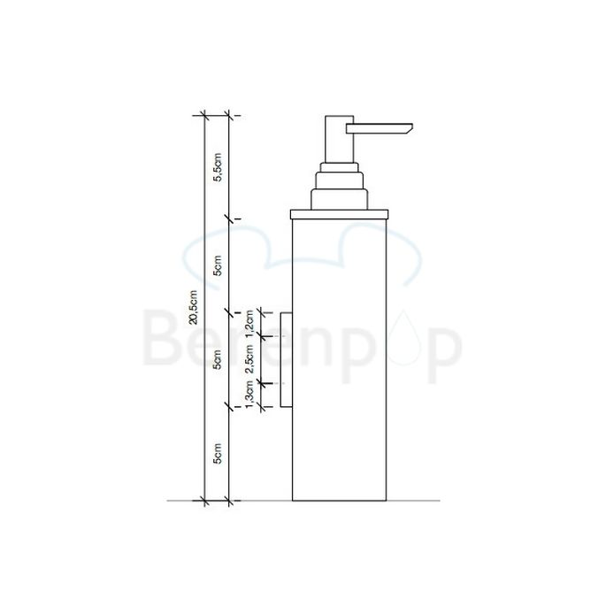 Decor Walther 0847641 DW 380 N soap dispenser dark bronze / gold matt