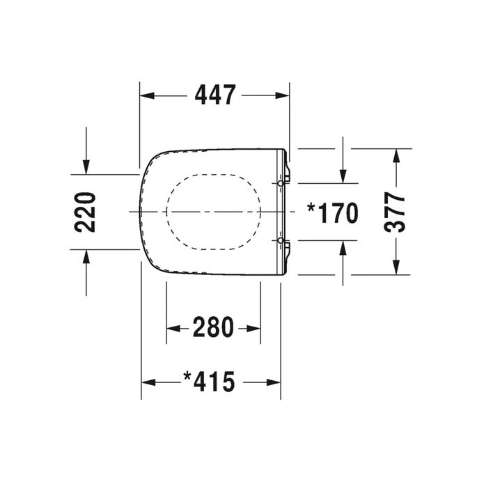 Duravit DuraStyle 0020610000 toiletzitting Vital met deksel wit