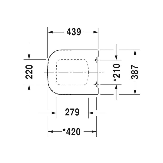 Duravit P3 Comforts 0020490000 toiletzitting met deksel wit *niet meer leverbaar*