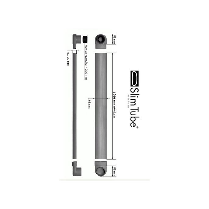 Easy Drain STE100 SlimTube afvoerbuis ovaal 100cm PVC