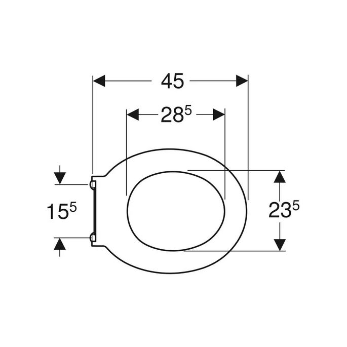 Geberit 300 Comfort 501389011 toiletzitting zonder deksel wit