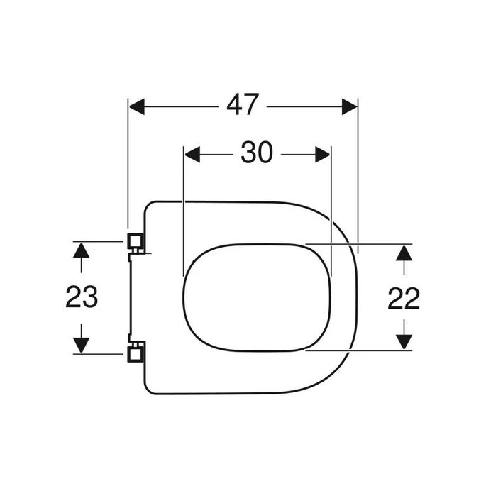 Geberit 300 Comfort Square S8H51104000G toiletzitting zonder deksel wit