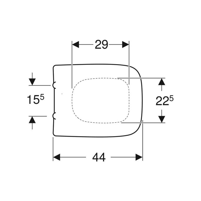 Geberit Renova Plan 500832001 toiletzitting met deksel wit