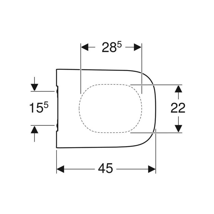 Geberit Smyle Square 500237011 toiletzitting met deksel wit