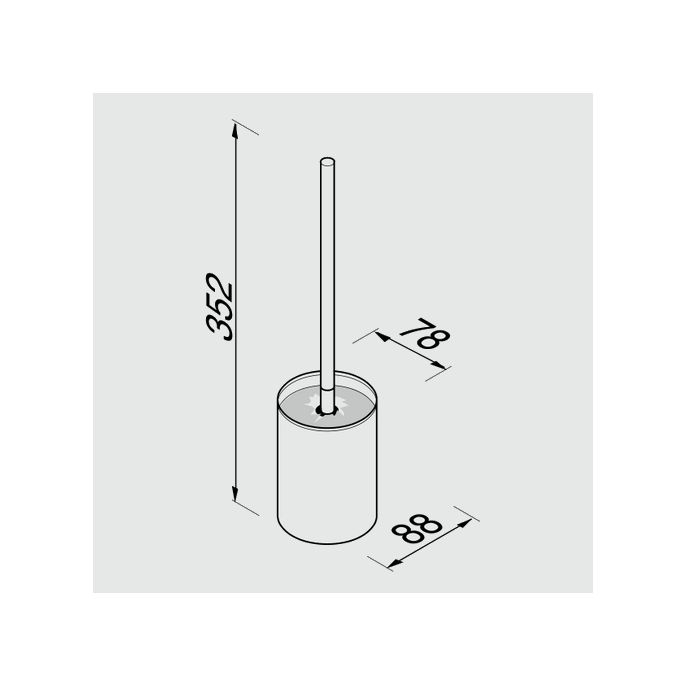Geesa AIM 91841102 toiletborstelhouder (zwarte borstelkop) chroom