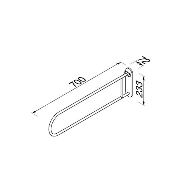 Geesa Comfort & Safety 915804-02 opklapbare beugel 700mm chroom