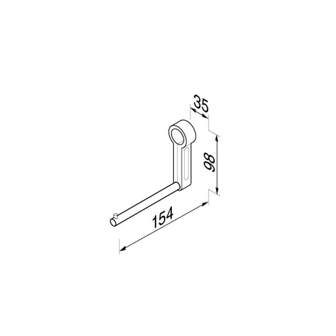 Geesa Comfort & Safety 915805-02 toiletrolhouder chroom (voor opklapbare toiletbeugel 915804-02)