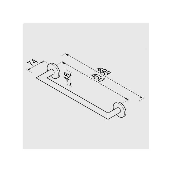 Geesa Nemox Black 9165070645 wandhanddoekhouder 45cm mat zwart