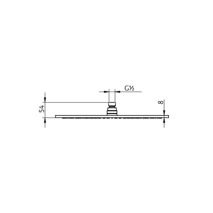 HSK Shower & Co! 1100066 hoofddouche rond vlak 400x8mm messing verchroomd