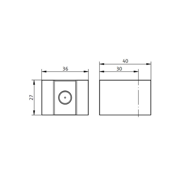 HSK Shower & Co! 1140019 wandhouder rechthoekig chroom