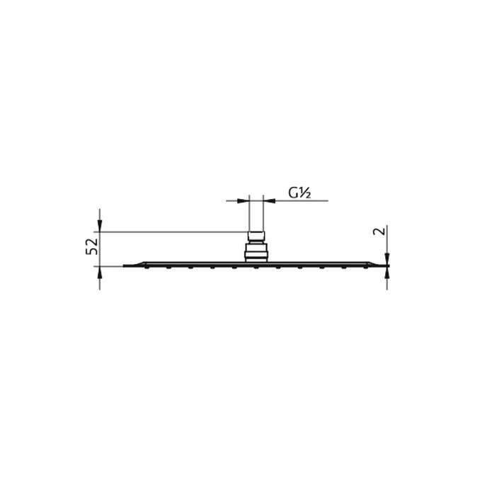 HSK Shower & Co! 1180057 hoofddouche Softcube super-vlak 400x250x2mm RVS gepolijst