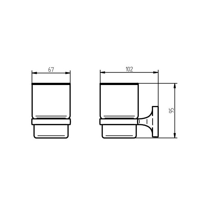 Haceka Aspen 1111994 glashouder helder glas/ chroom