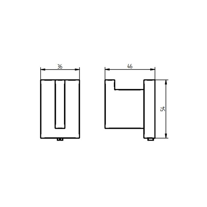 Haceka Edge 1143810 haak chroom