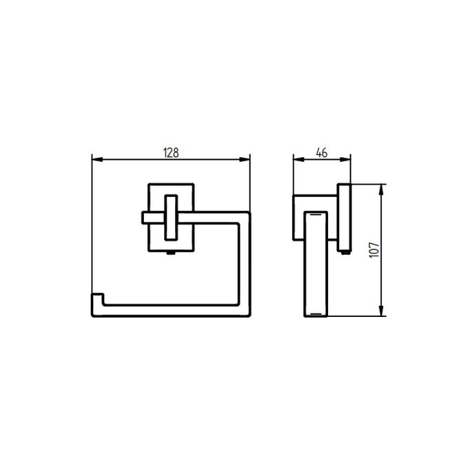 Haceka Edge 1143812 closetrolhouder chroom