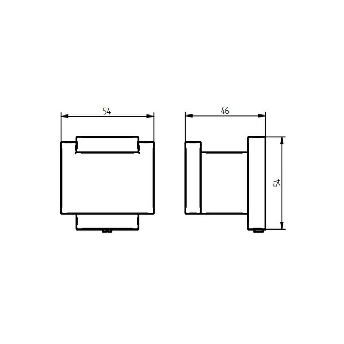 Haceka Edge 1143815 dubbele haak chroom