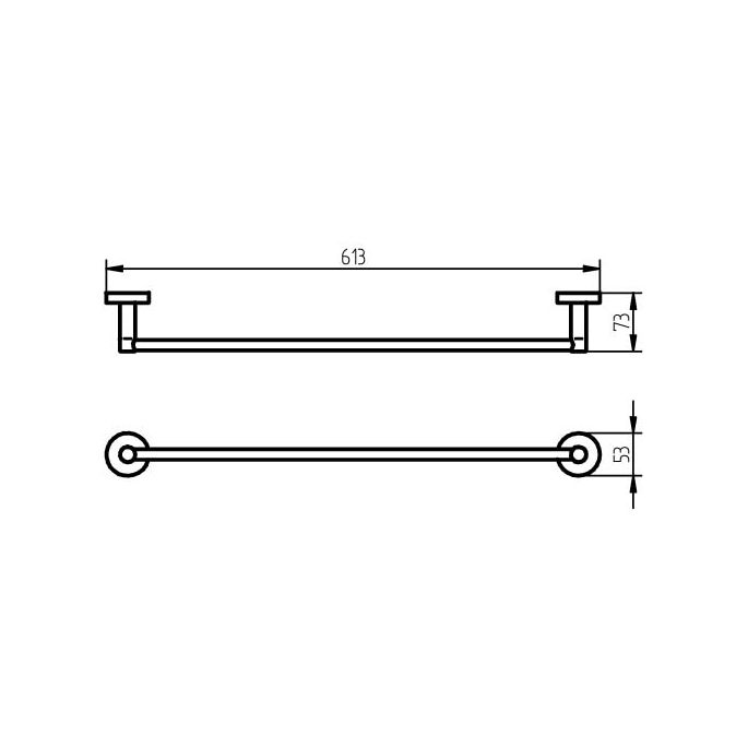 Haceka Kosmos Wit 1145588 wandhanddoekhouder 60cm wit