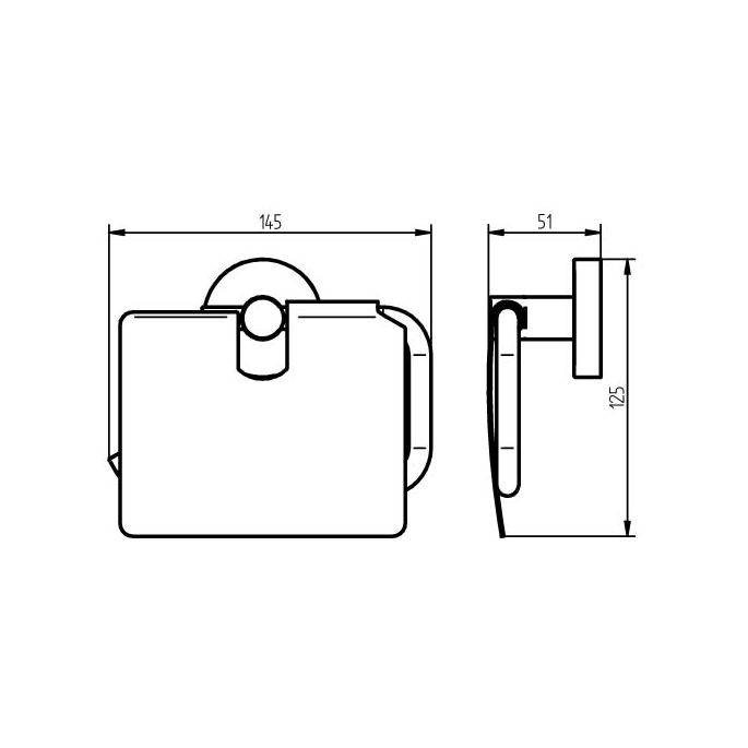 Haceka Kosmos Zwart 1142257-002 closetrolhouder met klep zwart (OUTLET)