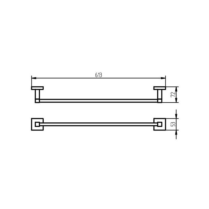 Haceka Mezzo chroom 1115282 wandhanddoekhouder 60cm chroom