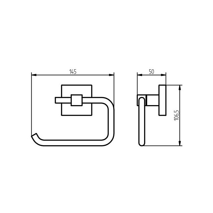 Haceka Mezzo chroom 1118010 closetrolhouder chroom