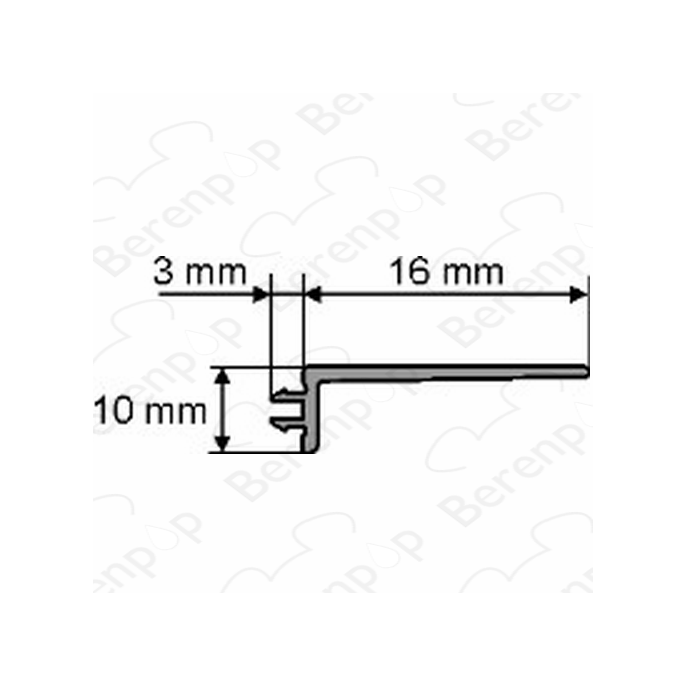 Huppe universeel 070040 afdichtingsprofiel (deur) segment, 190.7cm