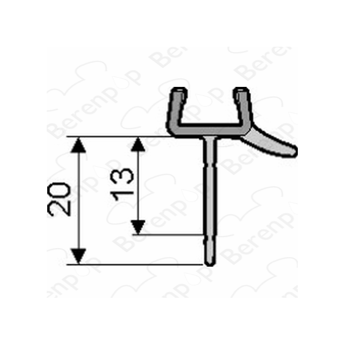 Huppe universeel 070056 afvoerprofiel gebogen 105cm / 8mm