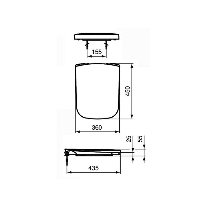 Ideal Standard Mia J452201 toiletzitting met deksel wit