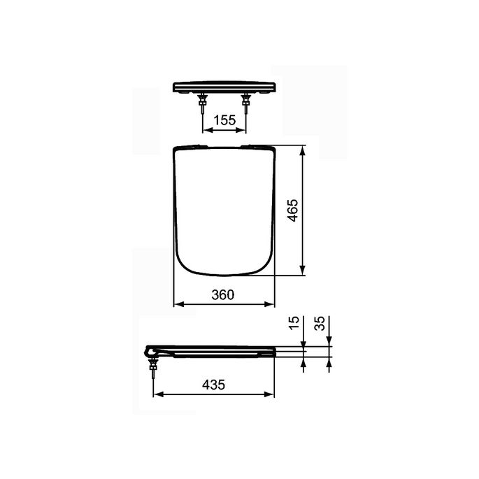 Ideal Standard Mia J505801 toiletzitting met deksel wit