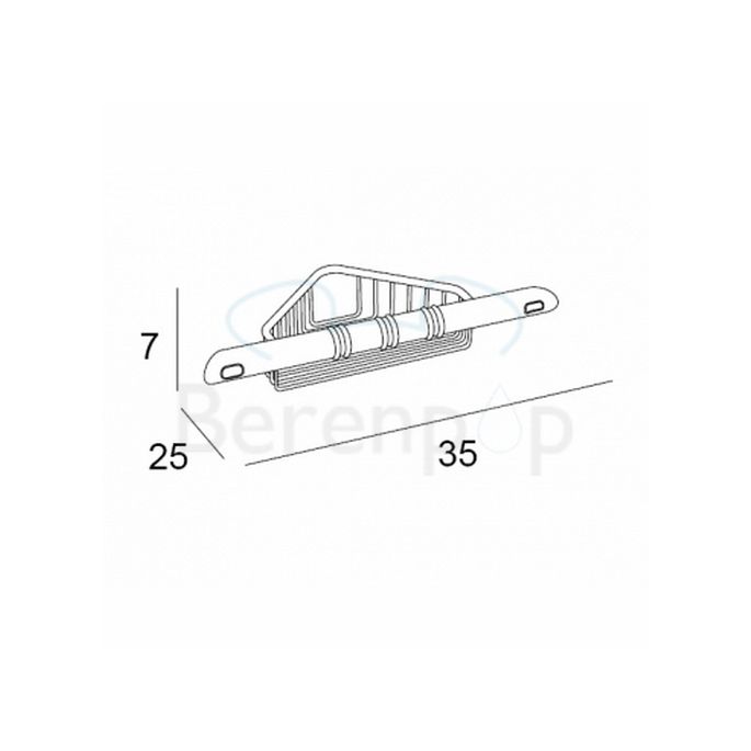 Inda Hotellerie A04620CR handgreep 35cm anti-slip met mandje chroom (OUTLET)