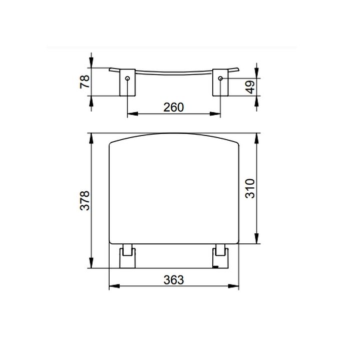 Keuco Collectie Plan 14980010051 klapzitting verchroomd/ wit (RAL 9010)