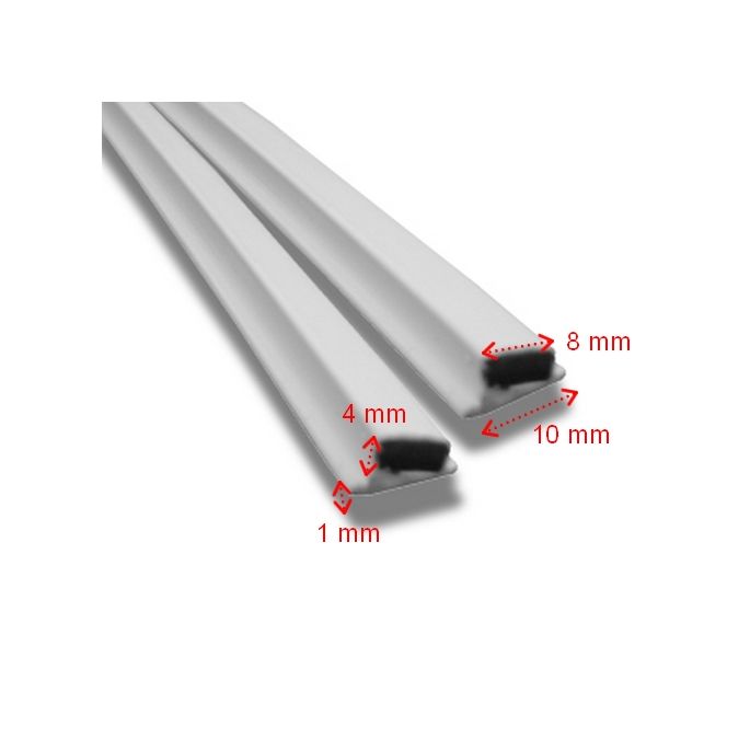 Novellini R10MAG-26 set inschuif magneetstrippen wit Ral 9010