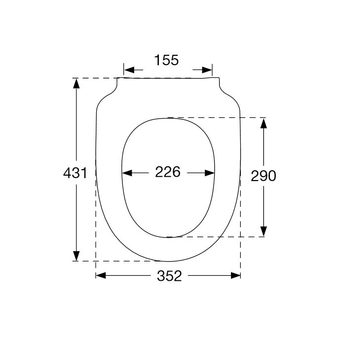 Pressalit 300+ 760000-DA6999 toiletzitting met deksel wit