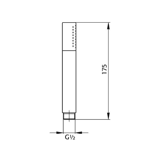 Pure PU5513 handdouche zwart/ chroom