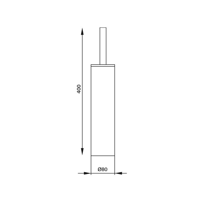 Pure RVS 316 Serie RV6501 toiletborstelgarnituur vrijstaand RVS geborsteld