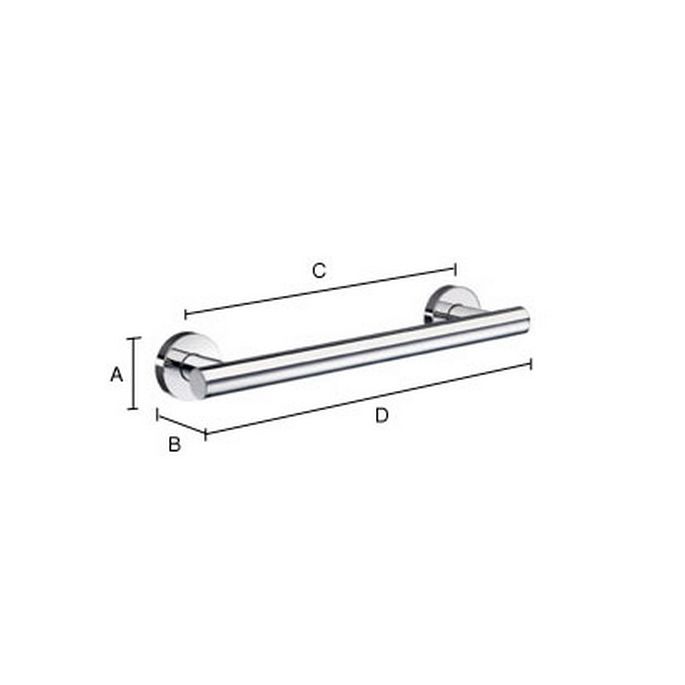 Smedbo Home HK325 badgreep 28,5cm chroom