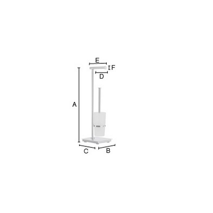 Smedbo Outline Lite FK603 toiletborstelgarnituur met toiletrolhouder standaard chroom