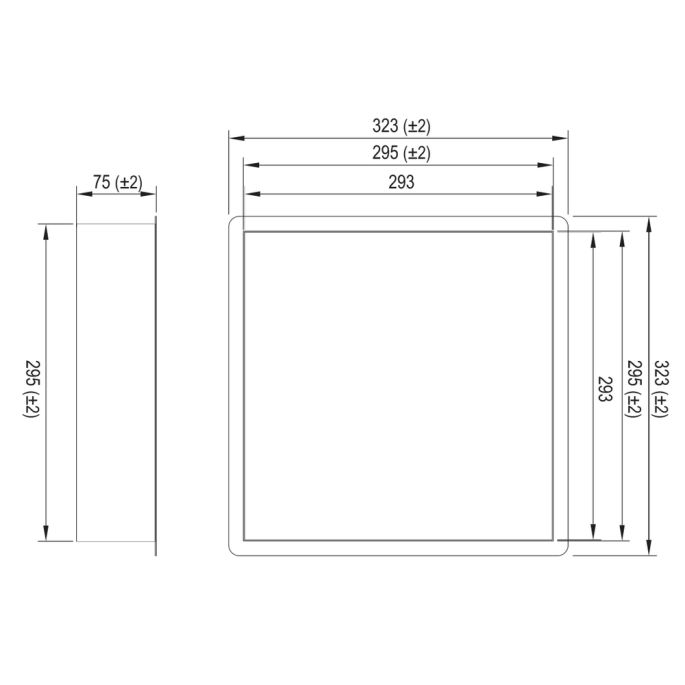 Brauer 5-GK-145 inbouwnis 300x300 mm koper geborsteld PVD