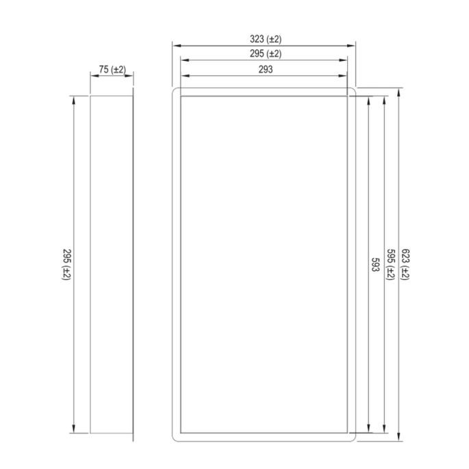 Brauer 5-GK-146 inbouwnis 600x300 mm koper geborsteld PVD