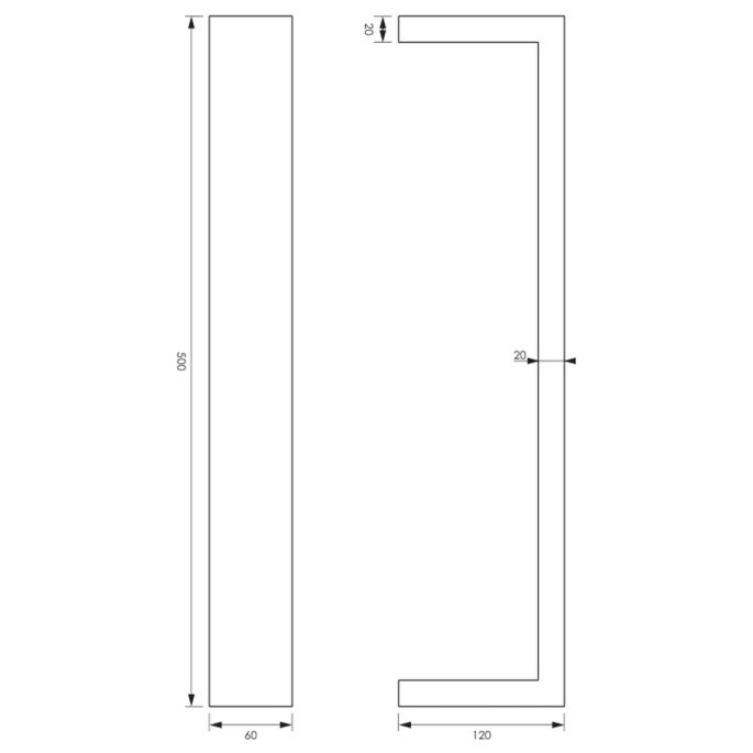 Brauer 5-NG-221 handdoekbeugel rvs geborsteld pvd