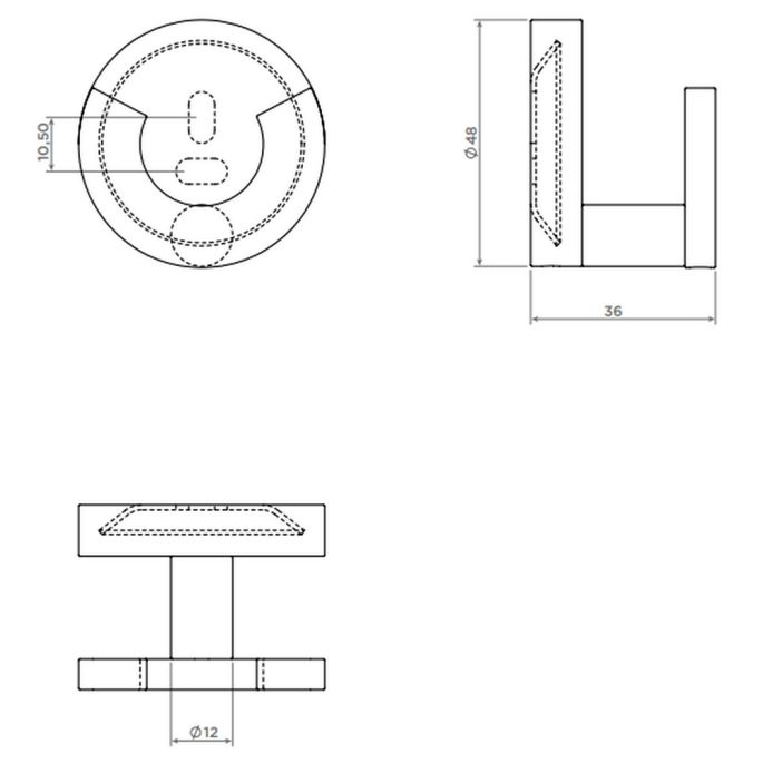 Clou Flat CL090206641 dubbele kledinghaak rvs geborsteld