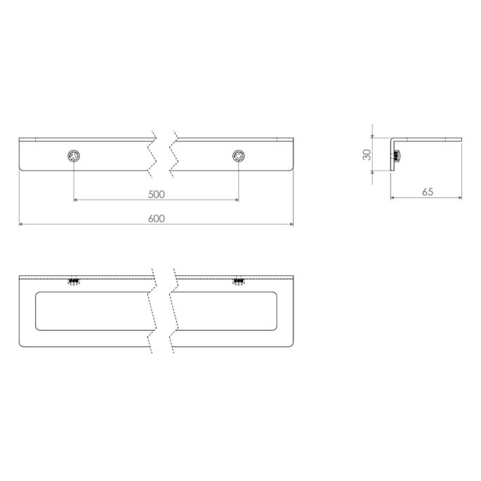 Clou Fold CL090405741 handdoekrek 60cm rvs geborsteld