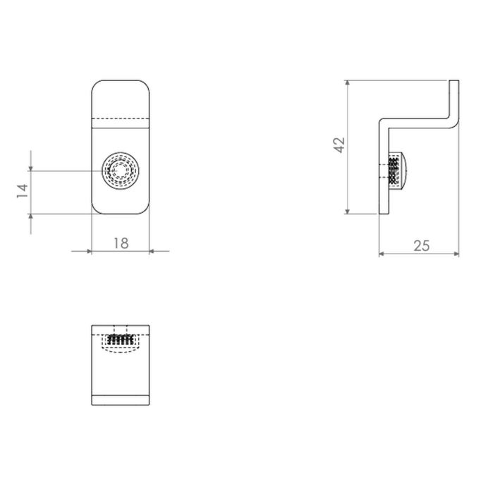 Clou Fold CL090406321 kledinghaak mat zwart