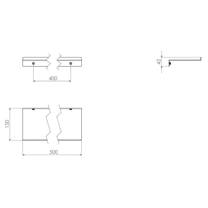 Clou Fold CL090408129 planchet 500mm chroom