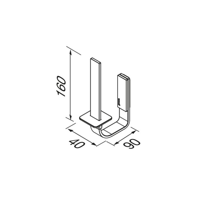 Geesa Craft 911512-02 reserverolhouder chroom