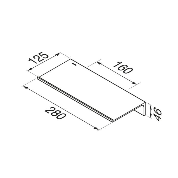 Geesa Leev 918201-06-280 planchet 28 cm zwart