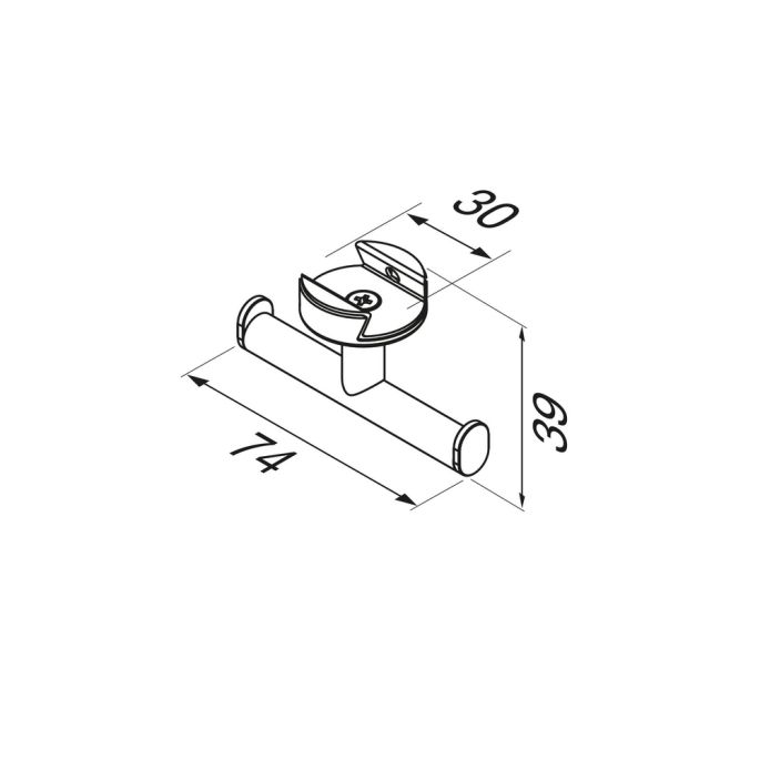 Geesa Leev 918215-06 handdoekhaak zwart