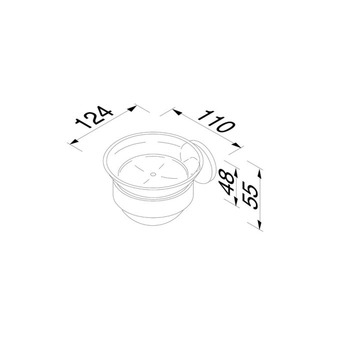 Geesa Nemox Brushed Metal Black 916503-09 zeephouder zwart metaal geborsteld