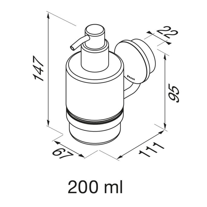 Geesa Opal Brushed Gold 917216-07 zeepdispenser 200 ml goud geborsteld