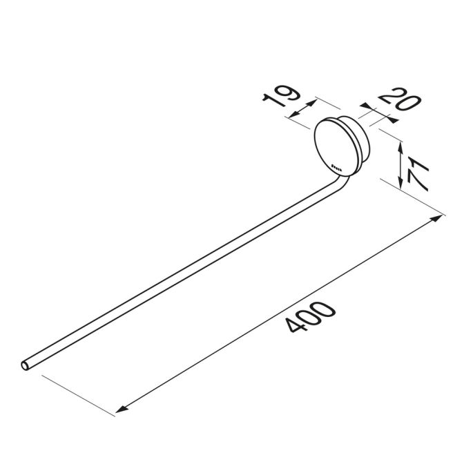 Geesa Opal Chrome 917205-02 handdoekrek 1 arm chroom