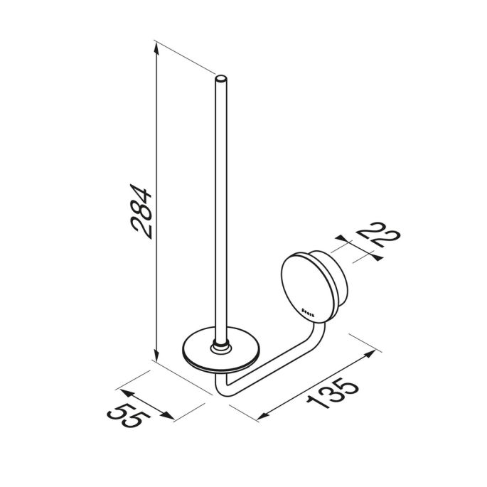 Geesa Opal Chrome 917212-02 reserverolhouder chroom